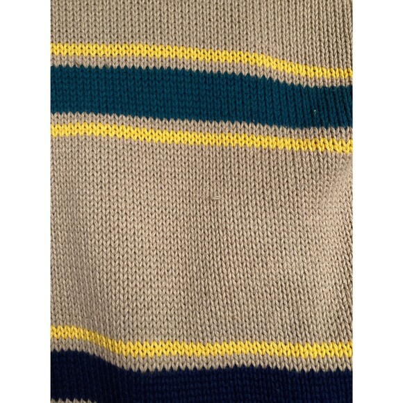 Eddie Bauer Vintage 80s Sweater 1980s Cotton Striped Pullover Size Large - Picture 4 of 5
